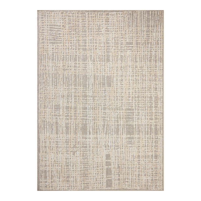Amber Lewis x Loloi Bexley Rug in Natural / Dove 2'-7" x 4' Accent Rug For Sale