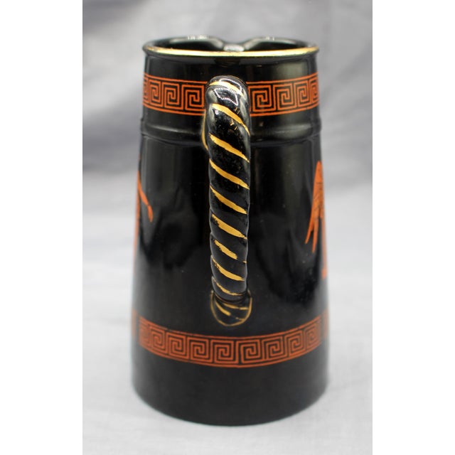 Greek Revival jug by Bates, Brown-Westhead, and Moore, 1859-1861, England. Mythological decoration and rope handle. Marked...