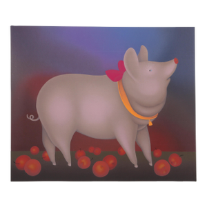 Pig With Bow, Signed Screenprint by Igor Galanin