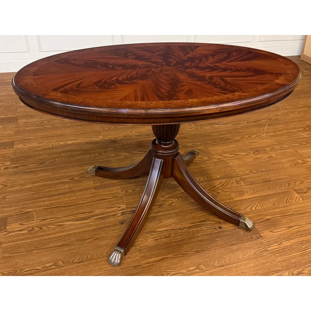 Traditional Oval Mahogany Dining/Breakfast/Game/Foyer Table by Leighton Hall - Made to Order For Sale In Atlanta - Image 6 of 11