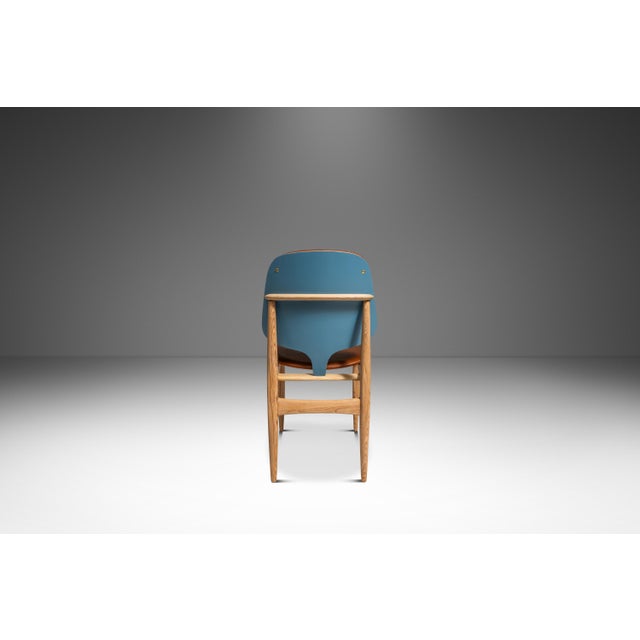 Rare Set of Eight (8) Mid-Century Modern Multi-Colored Dining Chairs by Elliots of Newbury After Arne Vodder, England, C. 1960's For Sale - Image 15 of 18