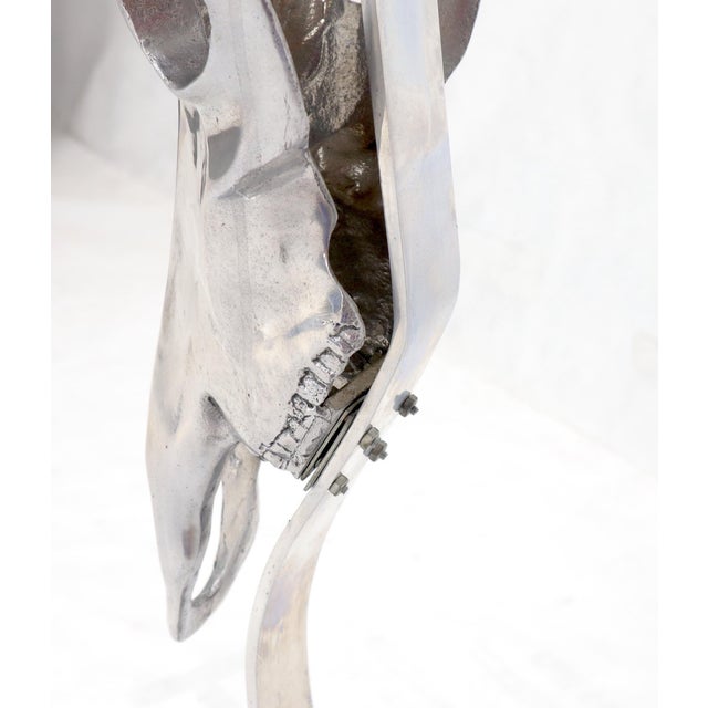 Vintage Arthur Court Tall Sculpture of a Gazelle in Polished Aluminum For Sale - Image 13 of 14