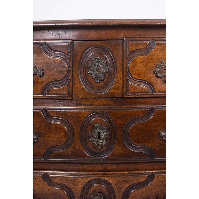 Wood Louis XIV Parisian Chest of 5 Drawers in Walnut For Sale - Image 7 of 9