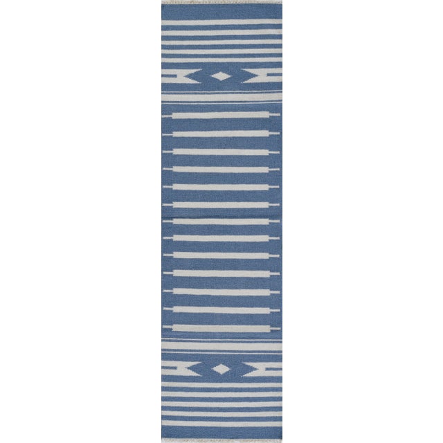 Erin Gates by Momeni Thompson Billings Light Blue Hand Woven Wool Area Rug 5' X 7'6" For Sale - Image 9 of 12