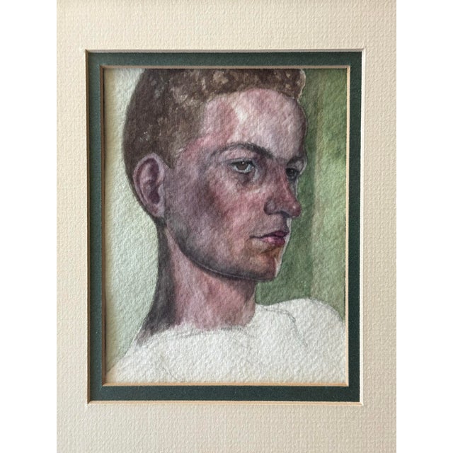 Vintage Original Male Portrait, Framed For Sale - Image 4 of 9