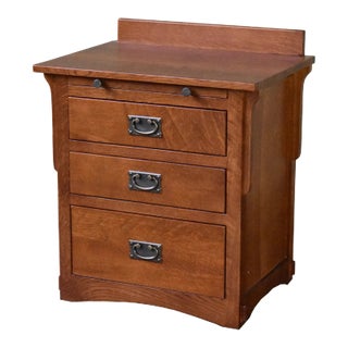 Crafters and Weavers Mission Crofter 3 Drawer Nightstand in Michael's Cherry For Sale