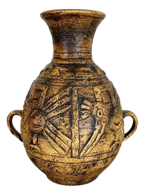 Large Fat Lava Pottery Vase by Jasba Ceramics, Germany, 1970s