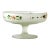 Vintage Floral Satin Glass Compote Pedestal Dish For Sale