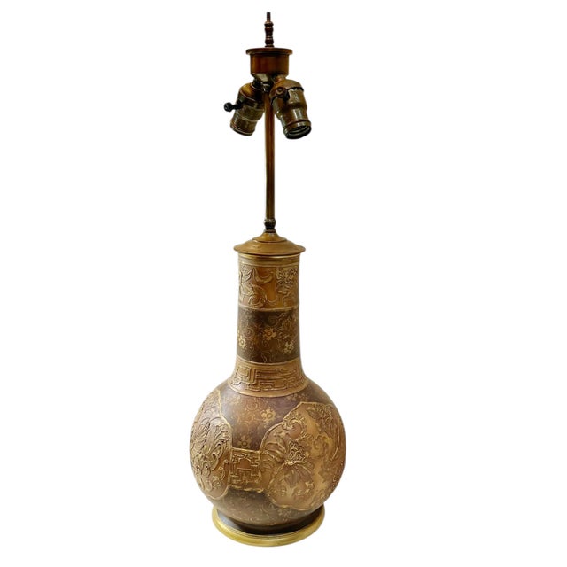 1920s Japanese Nippon Vase as a Lamp For Sale - Image 12 of 18