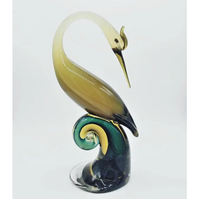 1970s Vintage Salviati Murano Glass Herons - a Pair For Sale - Image 9 of 11