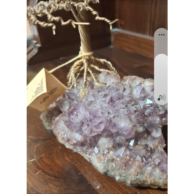Vintage MCM Gladys Russell Wire Tree Sculpture on Amethyst Base - Signed For Sale - Image 6 of 6