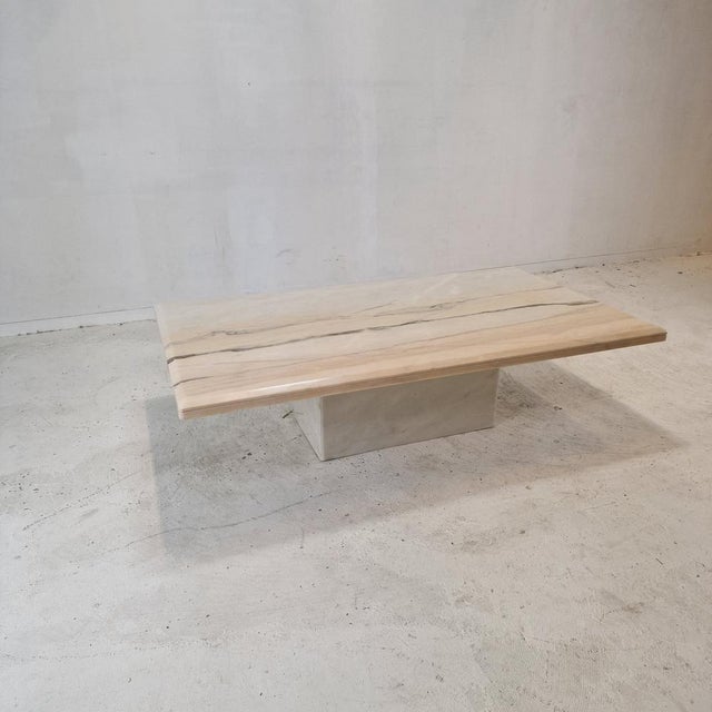Mid-Century Modern Italian Marble Coffee Table, 1980s For Sale - Image 3 of 16