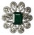 Set in 18k Gold, 2.48 Carats, Natural Zambian Emerald & Rose Cut Diamonds Ring, Size 6.5 For Sale