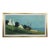 Mid-Century Modern 'Red Cabin by the Shore' Swedish Landscape Oil Painting, Framed For Sale