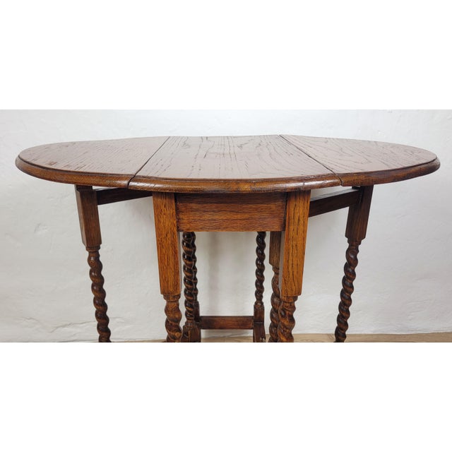 Antique 19th Century Barley Twist Drop Leaf Gate Leg Occasional Table For Sale - Image 12 of 18