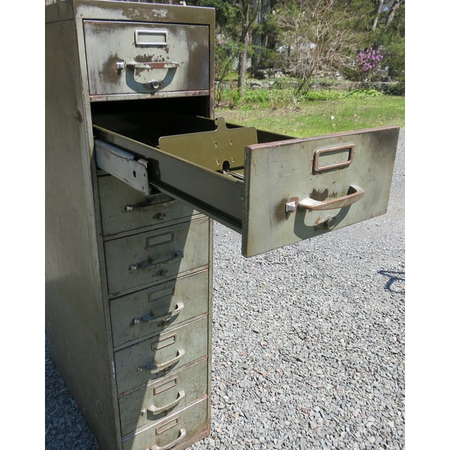 Vintage Industrial Metal File Chairish