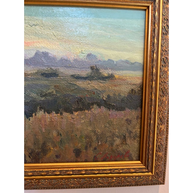 Signed European Impressionist Pastoral Oil Painting With Cows, Framed For Sale - Image 4 of 10