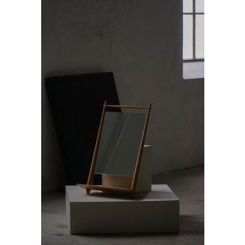 Mid-Century Scandinavian Standing Table Mirror in Wood, 1950s-1960s For Sale - Image 11 of 18