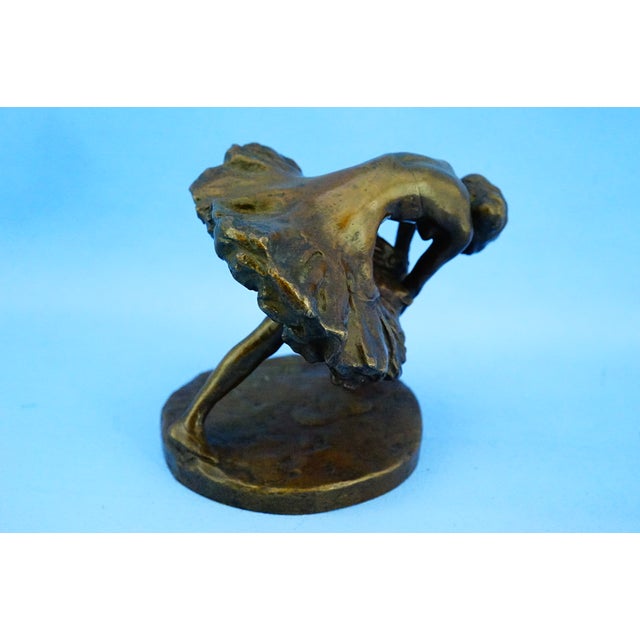 1920s Edgar Degas, Ballerina Tying Her Shoe, 1890s, Bronze For Sale - Image 5 of 18