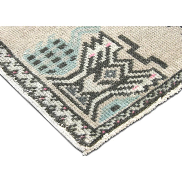 1960s Turkish Oushak Yastic. Hand woven with wool on wool foundation in the Oushak region of Western Turkey. The Anatolian...
