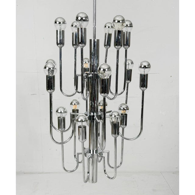 Mid-Century Modern Chrome Sputnik Chandelier by Gaetano Sciolari, Italy, 1970s For Sale - Image 13 of 18