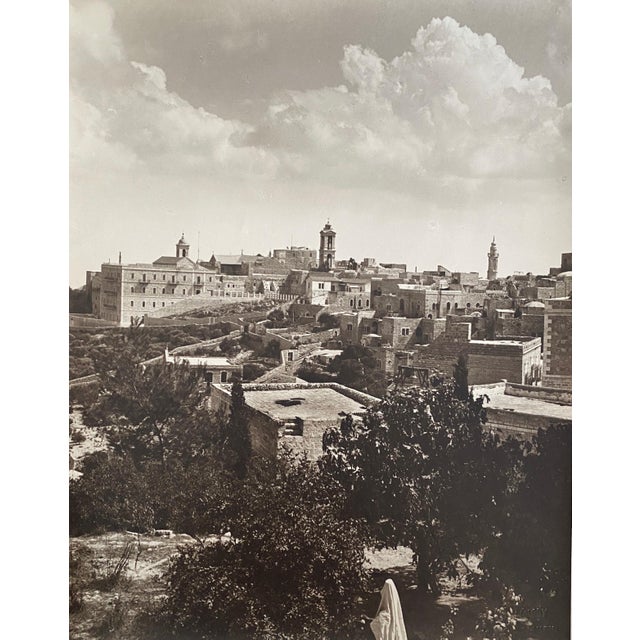 Modern American Colony Jerusalem, Vintage Large Albumen Photo Jerusalem Landscape, 1890-1920 For Sale - Image 3 of 9