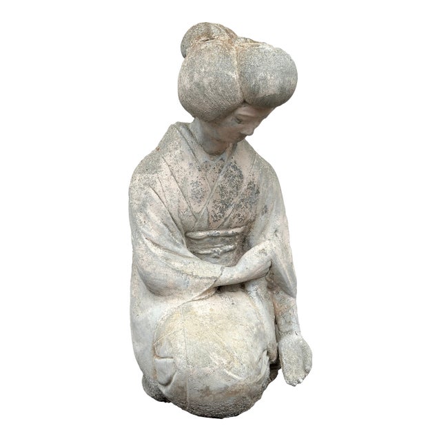 Cast Stone Geisha Garden Ornament For Sale