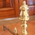 Metal Pair of Antique English Turned Brass Andirons With “Beehive” Feet For Sale - Image 7 of 11