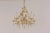 Large Gilt Brass Flower-Shaped Chandelier from Palwa, Germany, 1970s For Sale - Image 3 of 18