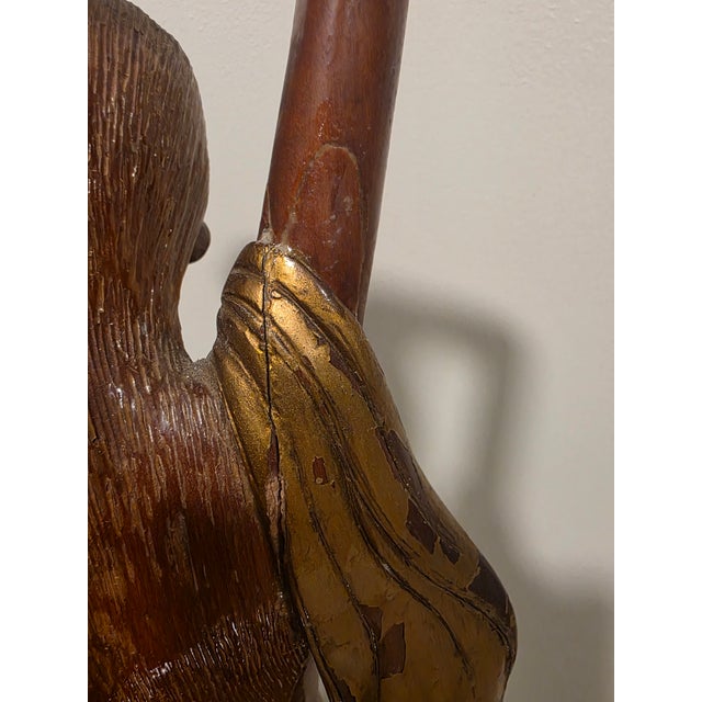 1940s Balinese Polychrome & Lacquered Devata Sculpture - Klungkung Collective For Sale - Image 10 of 12