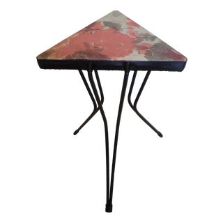Pastel-Toned Tripod Side Table with Hairpin Legs, 1970s For Sale