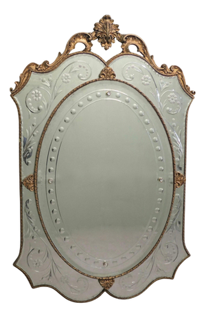 Art Deco Venetian Style Mirror, 1950s