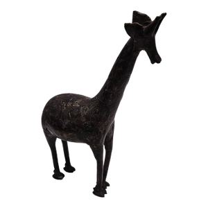Mid 20th Century African Bronze Giraffe Sculpture Art