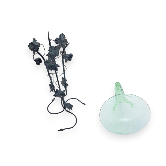 Murano Glass and Wrought Iron Vase attributed to Umberto Bellotto for Barovier and Toso, 1920s For Sale - Image 10 of 13