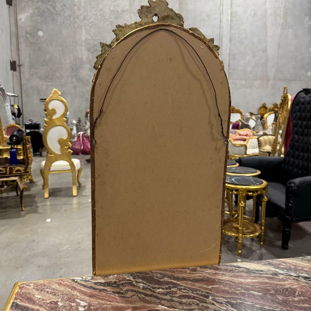 Gold French Baroque Style Gold Woman Floor Mirror For Sale - Image 8 of 8