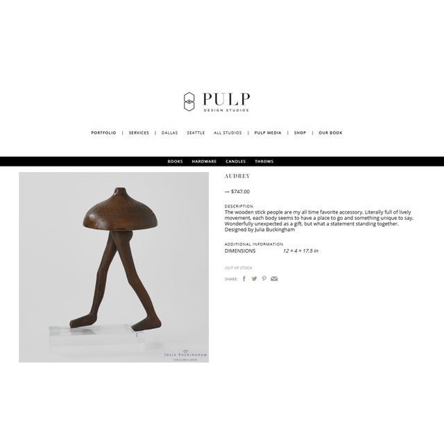 2010s "In Motion" Collection of Wooden Sculptures by Julia Buckingham Designs For Sale - Image 5 of 6