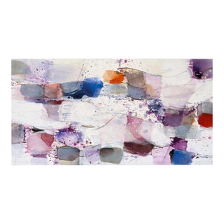 Contemporary Abstract Acrylic on Canvas Painting "Beschwingt" by Greet Helsen For Sale