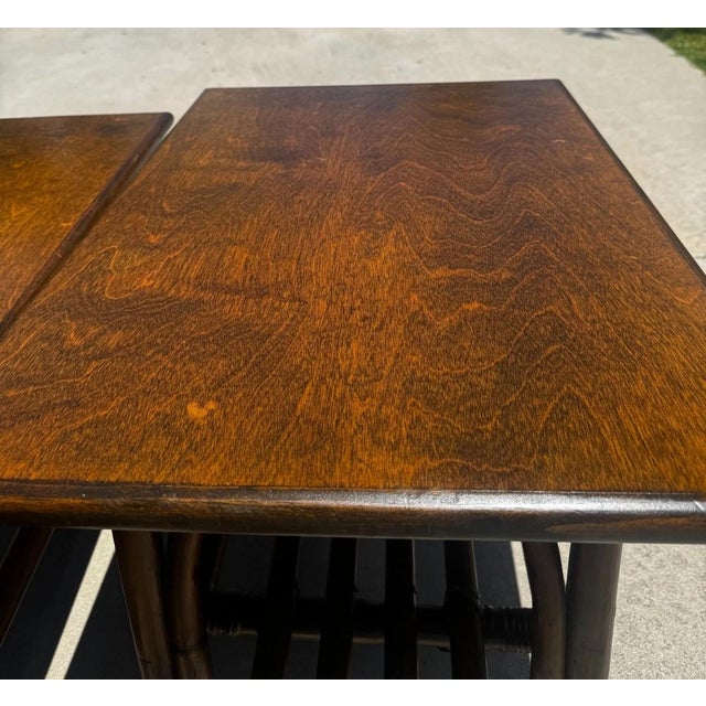 Calif-asia Set of Vintage Calif-Asia Tiki-Style Tables For Sale - Image 4 of 8