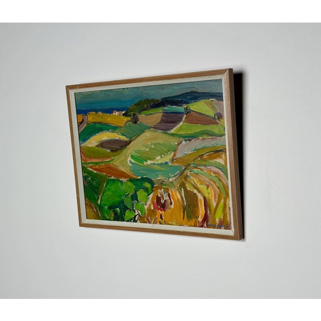 Doris Hennix, Landscape, 1948, Oil on Panel, Framed For Sale - Image 4 of 15