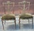 1950s Set Four Italian Neoclassical Engraved Brass and Upholstered Side Chairs C.1950s For Sale - Image 5 of 12