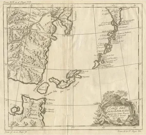 Map of the Kurile Islands, 1750s
