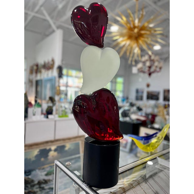Price reduced by $2,000 to $4,900! This beautiful hand-formed sculpture was created by Murano Glass Master A. Barbaro. It...
