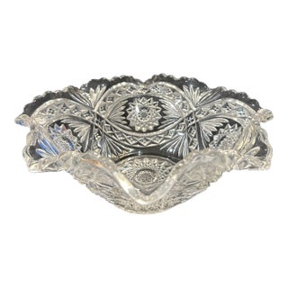 1970s Glass Octagonal Serving Bowl For Sale