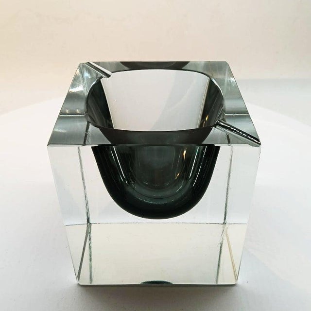 Rare Cube Ashtray or Catch-All in Murano Glass by Flavio Poli for Seguso, 1960s For Sale - Image 13 of 18