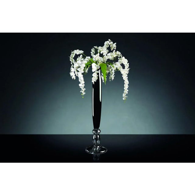 Mercurio Vase in Black Glass from VGnewtrend For Sale - Image 4 of 5