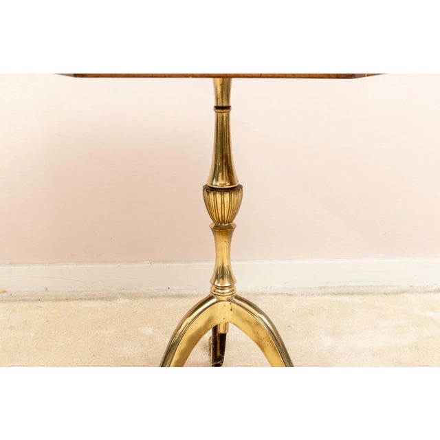 Early 20th Century Figured Parquetry Octagonal Top Tripod Side Table For Sale - Image 4 of 7