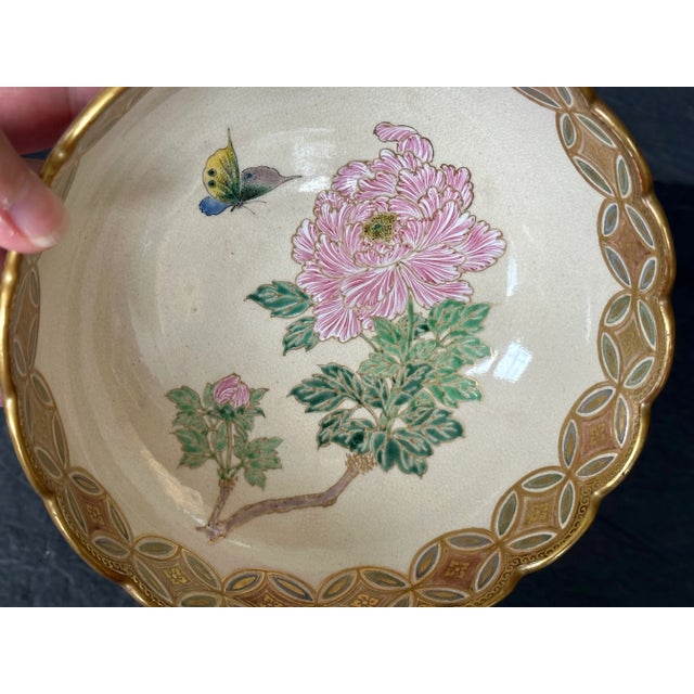 Antique Satsuma Japanese Ceramic Bowl For Sale - Image 12 of 12
