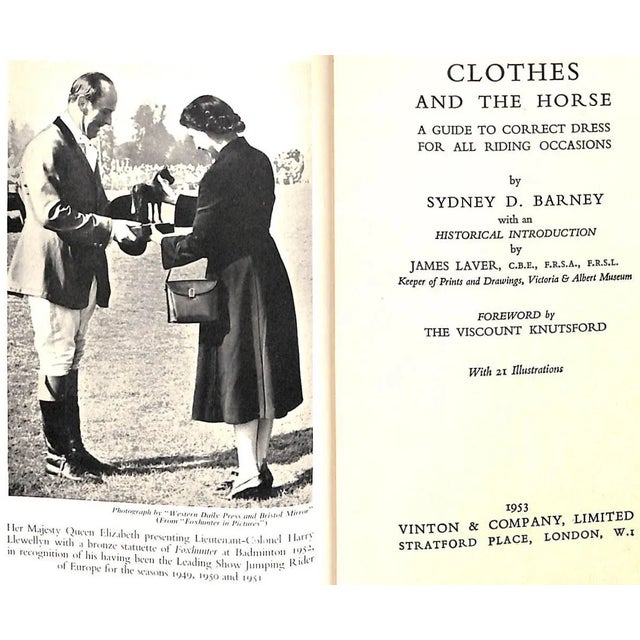 "Clothes and the Horse: A Guide to Correct Dress for All Riding Occasions" 1953 Barney, Sydney D. For Sale - Image 13 of 13