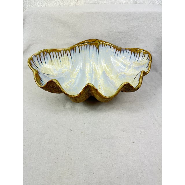 Coastal Ae Ceramics Large Sea Clam Bowl For Sale - Image 3 of 12