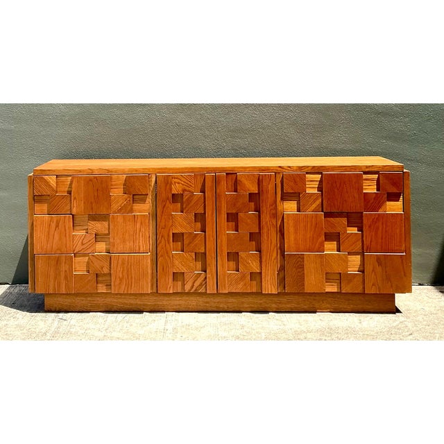Vintage Lane Brutalist “Staccato” Mosaic Dresser For Sale - Image 11 of 15